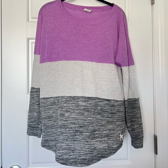 PINK Victorias Secret Women’s Color Blocked Shirt Size Small - Picture 1 of 5